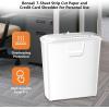 imageBonsaii 5Sheet Crosscut Shredder Perfect for Home or Office Use Shreds Paper Credit Cards Staples amp Clips 34Gallon Bin WhiteBlueWhite
