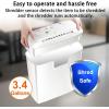 imageBonsaii 5Sheet Crosscut Shredder Perfect for Home or Office Use Shreds Paper Credit Cards Staples amp Clips 34Gallon Bin WhiteBlueWhite