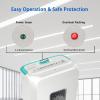 imageBonsaii 5Sheet Crosscut Shredder Perfect for Home or Office Use Shreds Paper Credit Cards Staples amp Clips 34Gallon Bin WhiteBlueWhite and Blue
