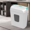 imageBonsaii 5Sheet Crosscut Shredder Perfect for Home or Office Use Shreds Paper Credit Cards Staples amp Clips 34Gallon Bin WhiteBlueWhite and Blue