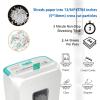 imageBonsaii 5Sheet Crosscut Shredder Perfect for Home or Office Use Shreds Paper Credit Cards Staples amp Clips 34Gallon Bin WhiteBlueWhite and Blue