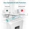 imageBonsaii 5Sheet Crosscut Shredder Perfect for Home or Office Use Shreds Paper Credit Cards Staples amp Clips 34Gallon Bin WhiteBlueWhite and Blue