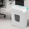 imageBonsaii 5Sheet Crosscut Shredder Perfect for Home or Office Use Shreds Paper Credit Cards Staples amp Clips 34Gallon Bin WhiteBlueWhite and Blue