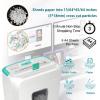 imageBonsaii 5Sheet Crosscut Shredder Perfect for Home or Office Use Shreds Paper Credit Cards Staples amp Clips 34Gallon Bin WhiteBlueWhite and Blue