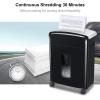 imageBonsaii Updated 12Sheet Micro Cut Paper Shredder with 30Minute Continuous Running Time Credit Card Shredders for Office with Pullout Basket BlackC221B