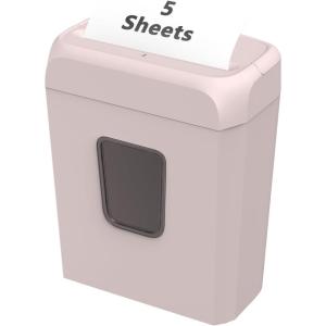 imageBonsaii 5Sheet Crosscut Shredder Perfect for Home or Office Use Shreds Paper Credit Cards Staples amp Clips 34Gallon Bin WhiteBluePink