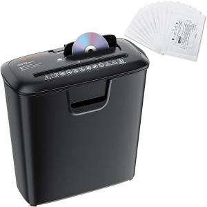imageBonsaii 8 Sheet Strip Cut S120C Paper Shredder for Home Office Use amp 12 Pack Lubricant Sheets