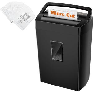 imageBonsaii Paper Shredder 10Sheet Home Office Shredders amp 12 Pack Lubricant Sheets