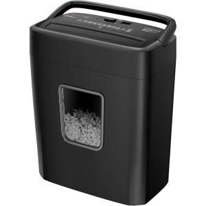 imageBonsaii Paper Shredder 8Sheet Crosscut Home Office Shredder with 42 Gallon Bin P4 Security Level Document Shredder Shred Credit CardMailStapleClip C261C UpdatedCrosscut 8 Sheet