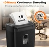 image:imageBonsaii 12Sheet Cross Cut Paper Shredder 55 Gal Home Office Heavy Duty Shredder for Paper Credit Card Mail Staples with Transparent Window High Security Level P4Dark Black