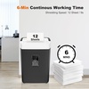 image:imageBonsaii 12Sheet Cross Cut Paper Shredder 55 Gal Home Office Heavy Duty Shredder for Paper Credit Card Mail Staples with Transparent Window High Security Level P4Black White