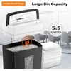 image:imageBonsaii 12Sheet Cross Cut Paper Shredder 55 Gal Home Office Heavy Duty Shredder for Paper Credit Card Mail Staples with Transparent Window High Security Level P4Black White