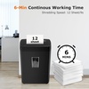 image:imageBonsaii 12Sheet Cross Cut Paper Shredder 55 Gal Home Office Heavy Duty Shredder for Paper Credit Card Mail Staples with Transparent Window High Security Level P4All Black