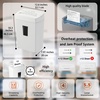 image:imageBonsaii 12Sheet Cross Cut Paper Shredder 55 Gal Home Office Heavy Duty Shredder for Paper Credit Card Mail Staples with Transparent Window High Security Level P4White