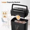 image:imageBonsaii 12Sheet Cross Cut Paper Shredder 55 Gal Home Office Heavy Duty Shredder for Paper Credit Card Mail Staples with Transparent Window High Security Level P4Black