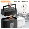 image:imageBonsaii 12Sheet Cross Cut Paper Shredder 55 Gal Home Office Heavy Duty Shredder for Paper Credit Card Mail Staples with Transparent Window High Security Level P4All Black