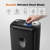 image:imageBonsaii 12Sheet Cross Cut Paper Shredder 55 Gal Home Office Heavy Duty Shredder for Paper Credit Card Mail Staples with Transparent Window High Security Level P4Dark Black