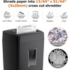 image:imageBonsaii 12Sheet Cross Cut Paper Shredder 55 Gal Home Office Heavy Duty Shredder for Paper Credit Card Mail Staples with Transparent Window High Security Level P4All Black