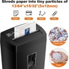 image:imageBonsaii 12Sheet Cross Cut Paper Shredder 55 Gal Home Office Heavy Duty Shredder for Paper Credit Card Mail Staples with Transparent Window High Security Level P4Black