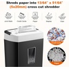 image:imageBonsaii 12Sheet Cross Cut Paper Shredder 55 Gal Home Office Heavy Duty Shredder for Paper Credit Card Mail Staples with Transparent Window High Security Level P4Black White