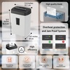 image:imageBonsaii 12Sheet Cross Cut Paper Shredder 55 Gal Home Office Heavy Duty Shredder for Paper Credit Card Mail Staples with Transparent Window High Security Level P4White Black