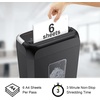 image:imageBonsaii 6 Sheet Crosscut C237B Paper Shredder for Home Office Use amp 12 Pack Lubricant Sheets