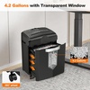 image:imageBonsaii 12Sheet Micro Cut Paper Shredder 60Minute P4 High Security Shredders for Home Office Shreds CDCredit CardMailStapleClip JamProof System with 42 Gal Pullout Bin C266BWBlack