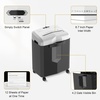 image:imageBonsaii 12Sheet Micro Cut Paper Shredder 60Minute P4 High Security Shredders for Home Office Shreds CDCredit CardMailStapleClip JamProof System with 42 Gal Pullout Bin C266BWBlackWhite