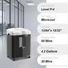 image:imageBonsaii 12Sheet Micro Cut Paper Shredder 60Minute P4 High Security Shredders for Home Office Shreds CDCredit CardMailStapleClip JamProof System with 42 Gal Pullout Bin C266BWBlackWhite