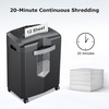 image:imageBonsaii 12Sheet Micro Cut Paper Shredder 60Minute P4 High Security Shredders for Home Office Shreds CDCredit CardMailStapleClip JamProof System with 42 Gal Pullout Bin C266BWBlack