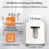 image:imageBonsaii 12Sheet Micro Cut Paper Shredder 60Minute P4 High Security Shredders for Home Office Shreds CDCredit CardMailStapleClip JamProof System with 42 Gal Pullout Bin C266BWWhite