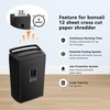 image:imageBonsaii 12Sheet MicroCut Paper Shredder 55Min Continuous Run Shreds CDsCredit CardsStaples 42Gal PullOut Bin wClear Window 360 Casters  BlackBlack