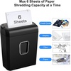 image:imageBonsaii Paper Shredder for Home Use 34 Gal Wastebasket 6 Sheet Crosscut Paper Credit Cards Staples and Clips Shredder for Home Office Use Portable Handle DesignAll Black