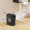 image:imageBonsaii Paper Shredder for Home Use 34 Gal Wastebasket 6 Sheet Crosscut Paper Credit Cards Staples and Clips Shredder for Home Office Use Portable Handle DesignBlack Gray