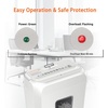 image:imageBonsaii Paper Shredder for Home Use 34 Gal Wastebasket 6 Sheet Crosscut Paper Credit Cards Staples and Clips Shredder for Home Office Use Portable Handle DesignWhite