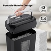 image:imageBonsaii Paper Shredder for Home Use 34 Gal Wastebasket 6 Sheet Crosscut Paper Credit Cards Staples and Clips Shredder for Home Office Use Portable Handle DesignBlack Gray