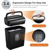 image:imageBonsaii Paper Shredder for Home Use 34 Gal Wastebasket 6 Sheet Crosscut Paper Credit Cards Staples and Clips Shredder for Home Office Use Portable Handle DesignAll Black
