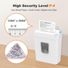 image:imageBonsaii Paper Shredder for Home Use 34 Gal Wastebasket 6 Sheet Crosscut Paper Credit Cards Staples and Clips Shredder for Home Office Use Portable Handle DesignWhite Blue