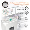 image:imageBonsaii Paper Shredder for Home Use 34 Gal Wastebasket 6 Sheet Crosscut Paper Credit Cards Staples and Clips Shredder for Home Office Use Portable Handle DesignWhite