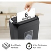 image:imageBonsaii Paper Shredder for Home Use 34 Gal Wastebasket 6 Sheet Crosscut Paper Credit Cards Staples and Clips Shredder for Home Office Use Portable Handle DesignBlack Gray
