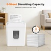 image:imageBonsaii Paper Shredder for Home Use 34 Gal Wastebasket 6 Sheet Crosscut Paper Credit Cards Staples and Clips Shredder for Home Office Use Portable Handle DesignWhite Blue