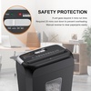 image:imageBonsaii Paper Shredder for Home Use 34 Gal Wastebasket 6 Sheet Crosscut Paper Credit Cards Staples and Clips Shredder for Home Office Use Portable Handle DesignBlack Gray