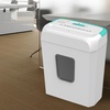 image:imageBonsaii Paper Shredder for Home Use 34 Gal Wastebasket 6 Sheet Crosscut Paper Credit Cards Staples and Clips Shredder for Home Office Use Portable Handle DesignGreen