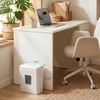 image:imageBonsaii Paper Shredder for Home Use 34 Gal Wastebasket 6 Sheet Crosscut Paper Credit Cards Staples and Clips Shredder for Home Office Use Portable Handle DesignWhite Blue