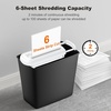 image:imageBonsaii Paper Shredder for Home Use 6 Sheet Strip Cut Small Paper Shredder Without Basket for Home Office Portable Shredder Extendable Arm Design with Overheat Protection White S123BWWhite