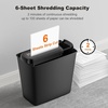 image:imageBonsaii Paper Shredder for Home Use 6 Sheet Strip Cut Small Paper Shredder Without Basket for Home Office Portable Shredder Extendable Arm Design with Overheat Protection White S123BWBlack
