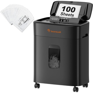 image:imageBonsaii 100 Sheets Auto Feed Paper Shredder and 12Pack Shredder Lubricant Sheets and 24Pack Shredder Lubricant Sheets