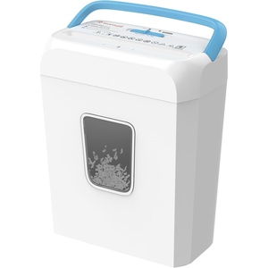 image:imageBonsaii Paper Shredder for Home Use 34 Gal Wastebasket 6 Sheet Crosscut Paper Credit Cards Staples and Clips Shredder for Home Office Use Portable Handle DesignWhite Blue