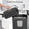 image:imageBonsaii Paper Shredder for Home Use 34 Gal Wastebasket 6 Sheet Crosscut Paper Credit Cards Staples and Clips Shredder for Home Office Use Portable Handle Design