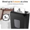 image:imageBonsaii Paper Shredder for Home Use 34 Gal Wastebasket 6 Sheet Crosscut Paper Credit Cards Staples and Clips Shredder for Home Office Use Portable Handle Design